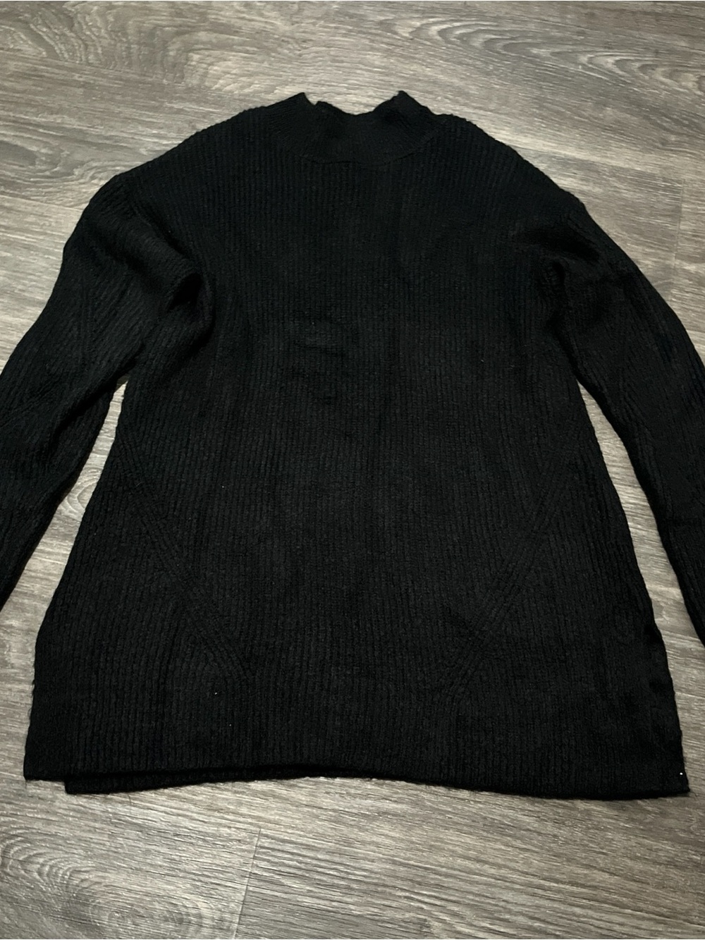 Women’s Old Navy Long Black Ribbed Turtleneck Sweater